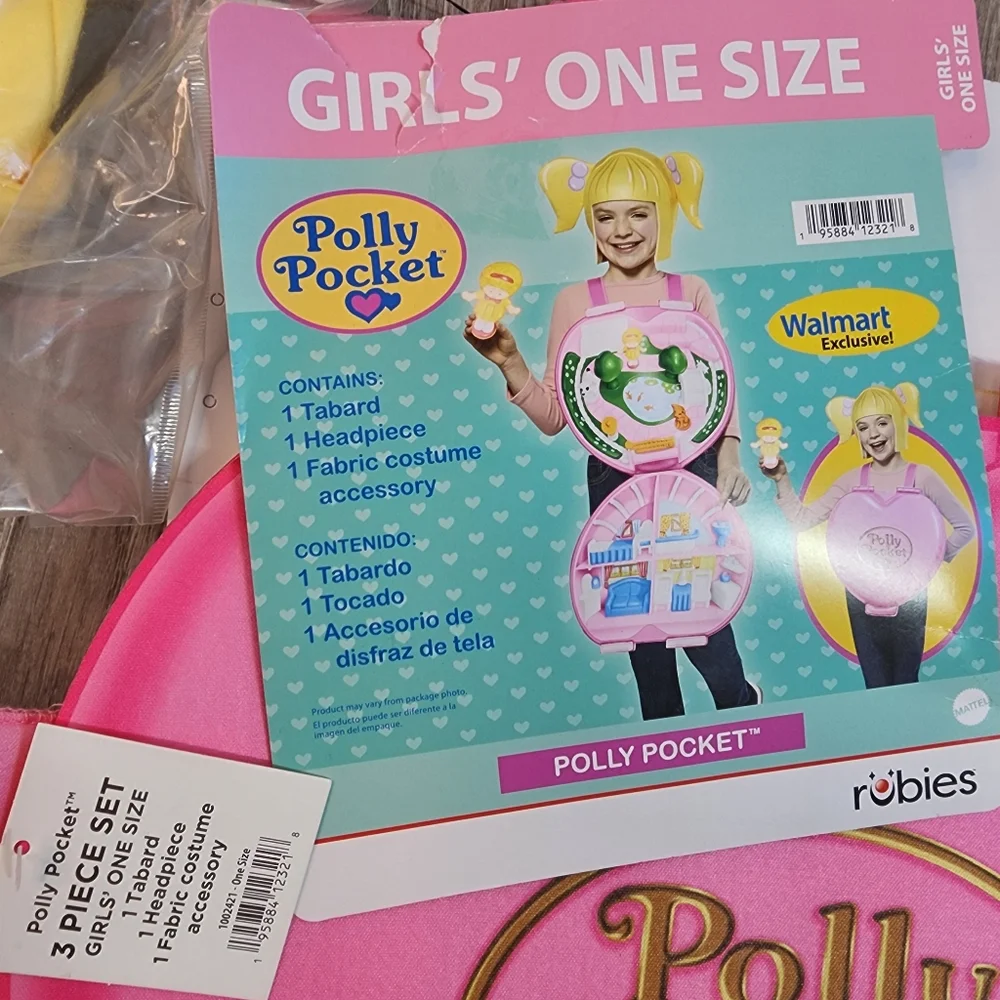 3 Pc POLLY POCKET Halloween Costume Girls One Size